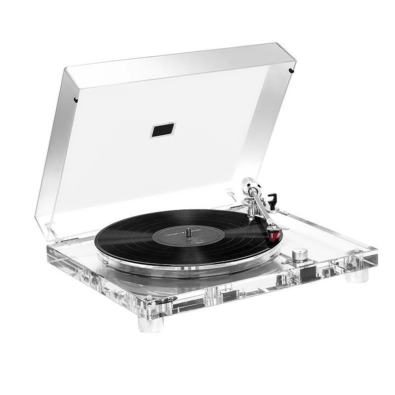 

P1 PRO Transparent high-value vinyl record player High wind head HIFI professional fever record player