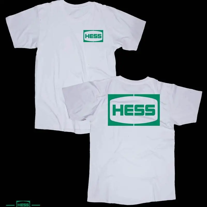

Hess Gas and Oil logo white t shirt