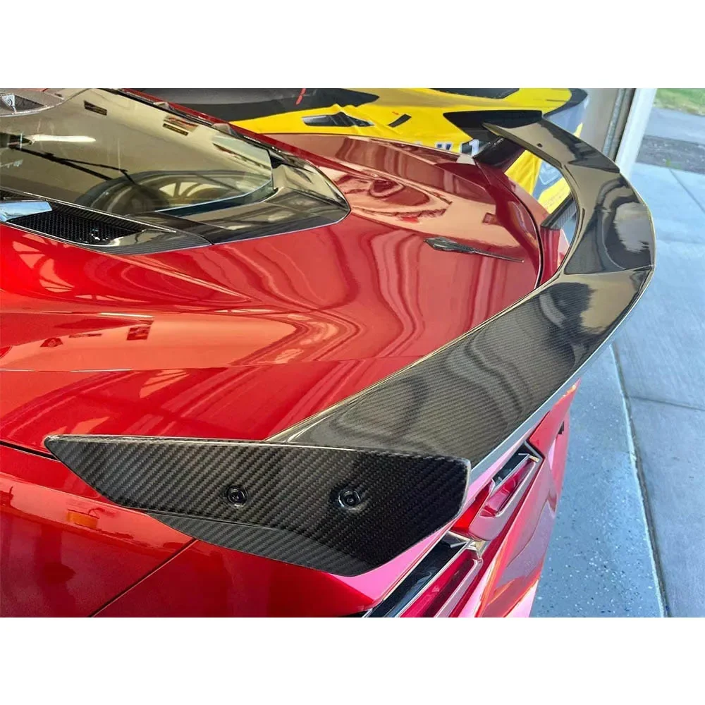 

Carbon Fiber High Wing Rear Spoiler for Corvette C8 Rrear Trunk Spoiler Wing
