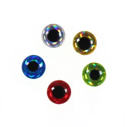 ICERIO 100pcs/Pack Epoxy 3D Holographic Fish Eyes Squid Lure Fishing Jig Lure Bait Making Streamer Fly Tying Material