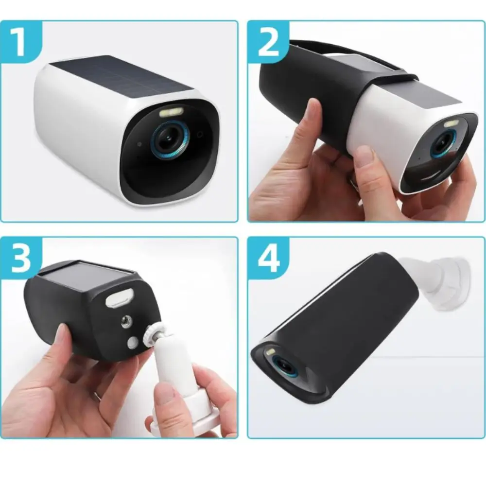 Waterproof Silicone Case Soft Durable Security Camera Case Lightweight Anti-Scratch Protective for Eufy Security S330