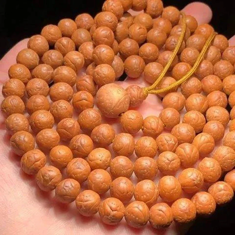 Tibetan Buddhism 108 Dragon Eyes Bodhi Seeds Prayer Bead Mala Necklace