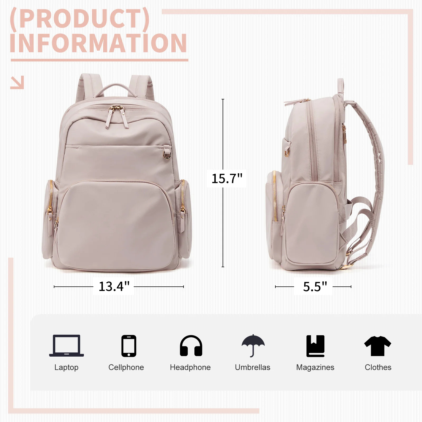 Luxury Women Nylon Backpacks Fashion Casual Daypack, Laptop backpack for Woman Study Work Travel Fashion Schoolbag For Teen Girl