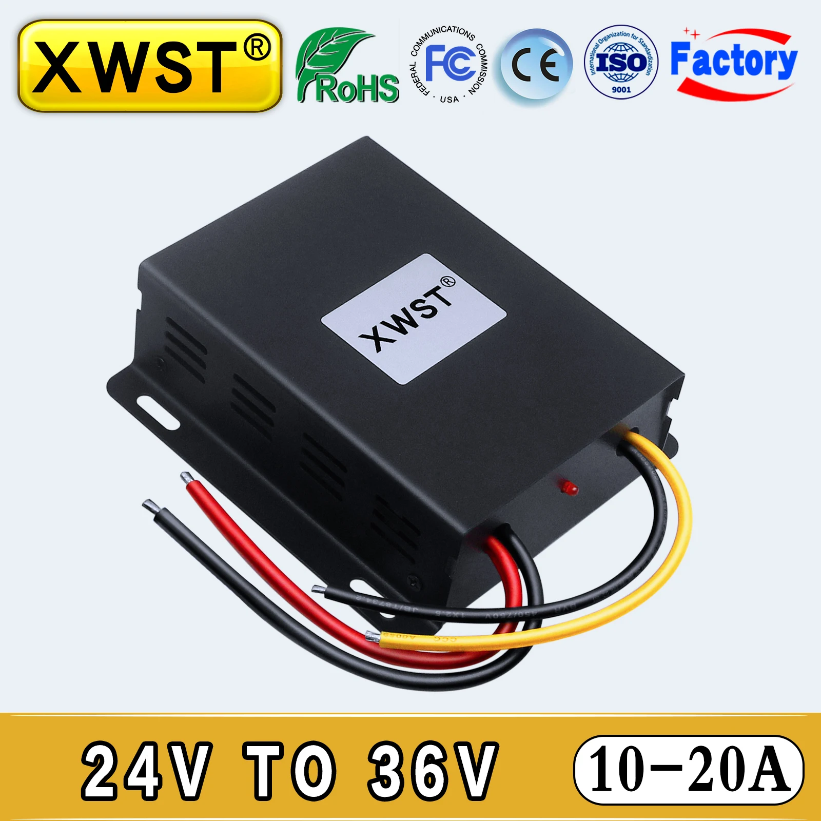 xwst conversor 24v para 36 15a 10a 20a 360w 180 dc dc intensificar o estabilizador inversor de potencia para o carrinho de golfe do carro 01