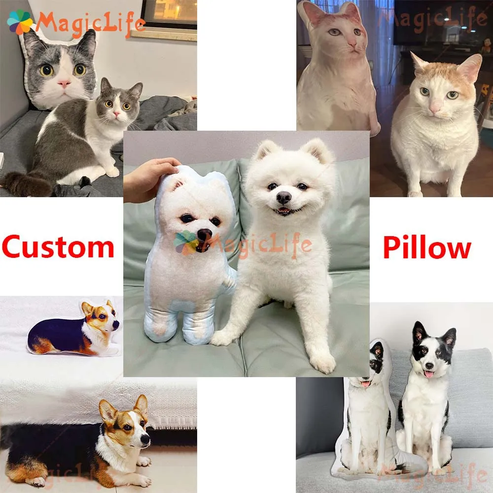 Custom 3D Pet Pillow Personalized Animals Pillow Dog Memorial Gift Custom Shaped Pillow Dog Pillow Cat Pillow Pet Lover Gift