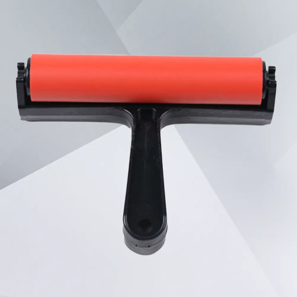 Professional Ink Roller 15Cm Painting Roller Plastic Handle Smooth Rolling Tool for Glue Application Printing Studio Stamping