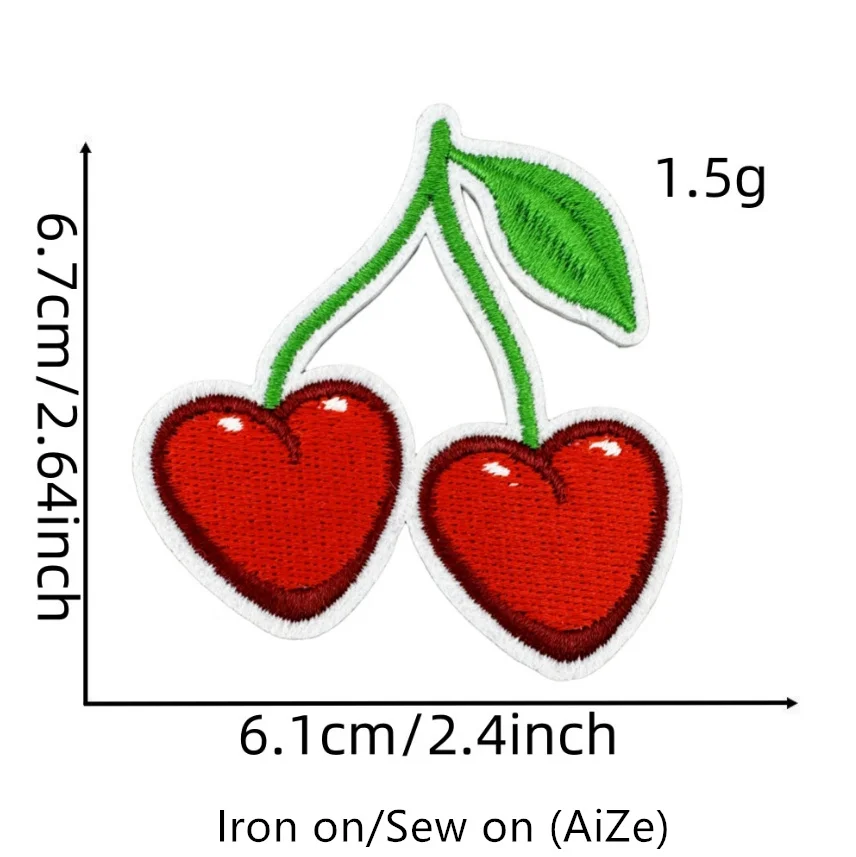 10 ชิ้นเชอร์รี่ผลไม้แพทช์ปักเหล็กบนเสื้อผ้าหมวกกระเป๋ารองเท้าซ่อมวัสดุโทรศัพท์ของขวัญกล่อง DIY อุปกรณ์เสริม