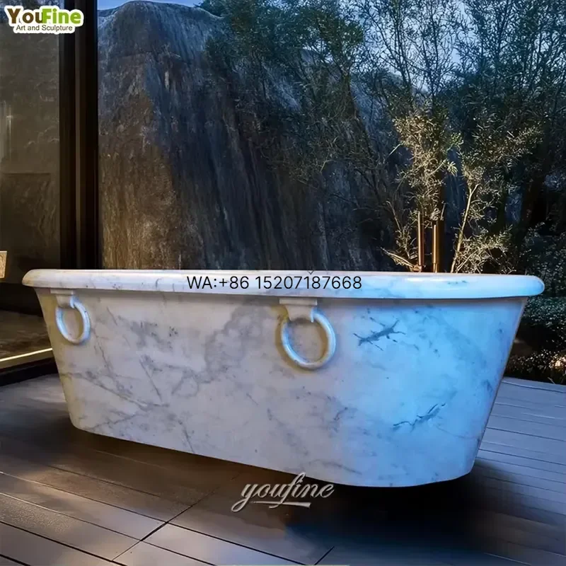 Wmwmnu New Design Hand Carved Beautiful Marble Conch Shaped Bathtub for Bathroom