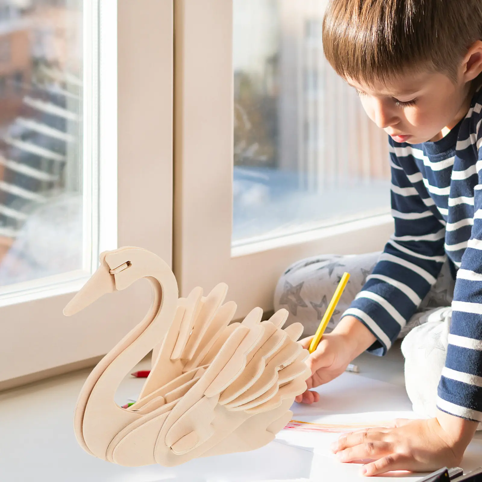 

Набор из 2 деревянных 3D-пазлов: развивающие головоломки для самостоятельной сборки, улучшающие концентрацию внимания, креативные и увлекательные подарки