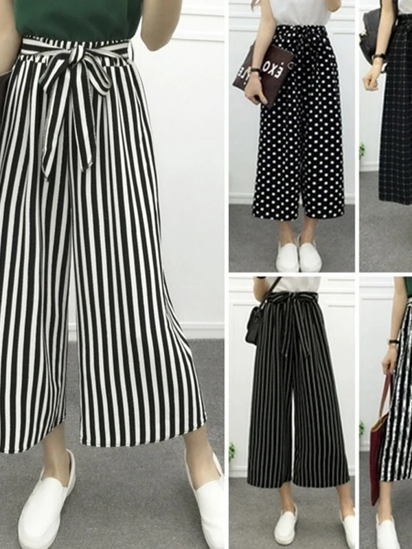 

Женские модные удобные повседневные брюки-харланы с широкими штанинами, эластичной талией, принтованные, длинные, универсальные, на все сезоны