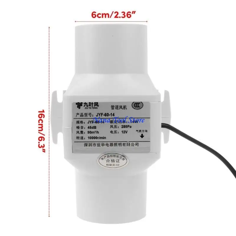 31GJ 60 mm Abluftventilator, Kanalventilator, Fenster-Luftverstärker, Luftventilator, einstellbare Geschwindigkeit