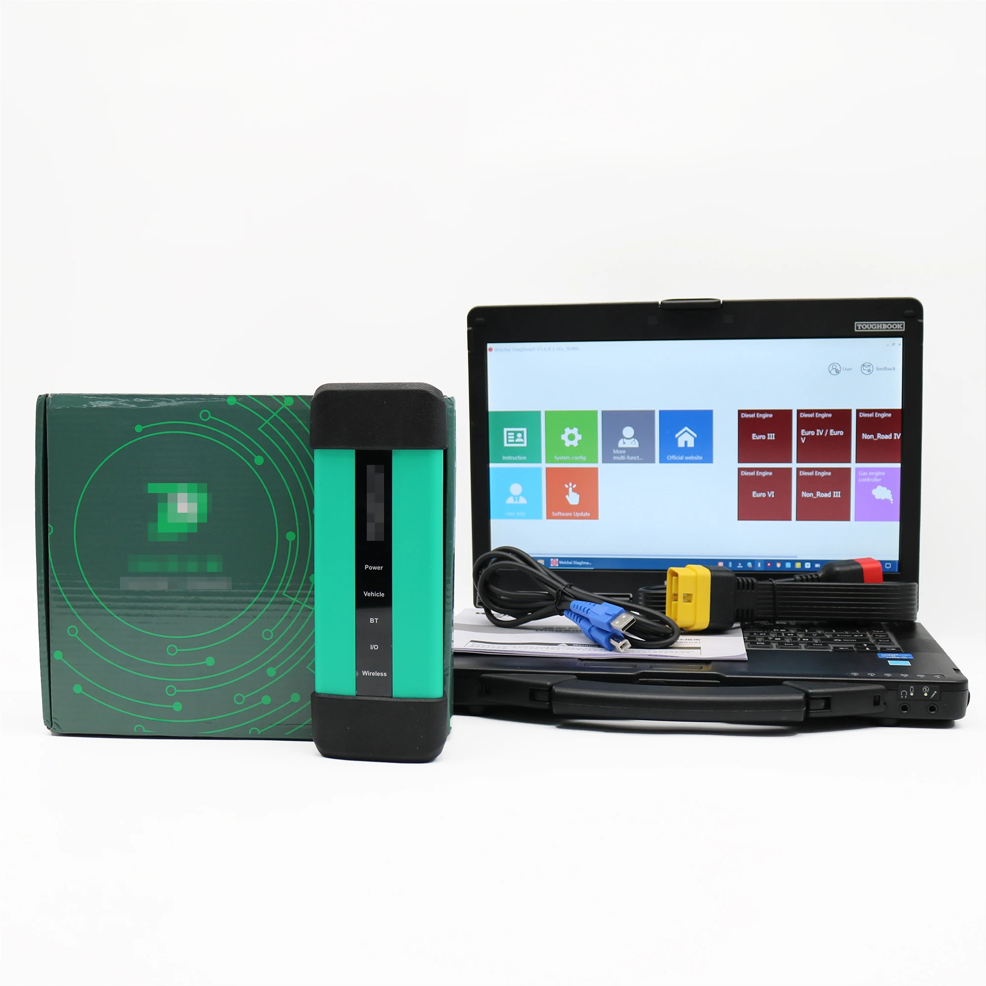 CF53 laptop Diagnostic Tools Zhiduoxing OBD Diagnosis 3.1 Engine Special Fault Diagsmart For Weichai EOL Truck Scanner