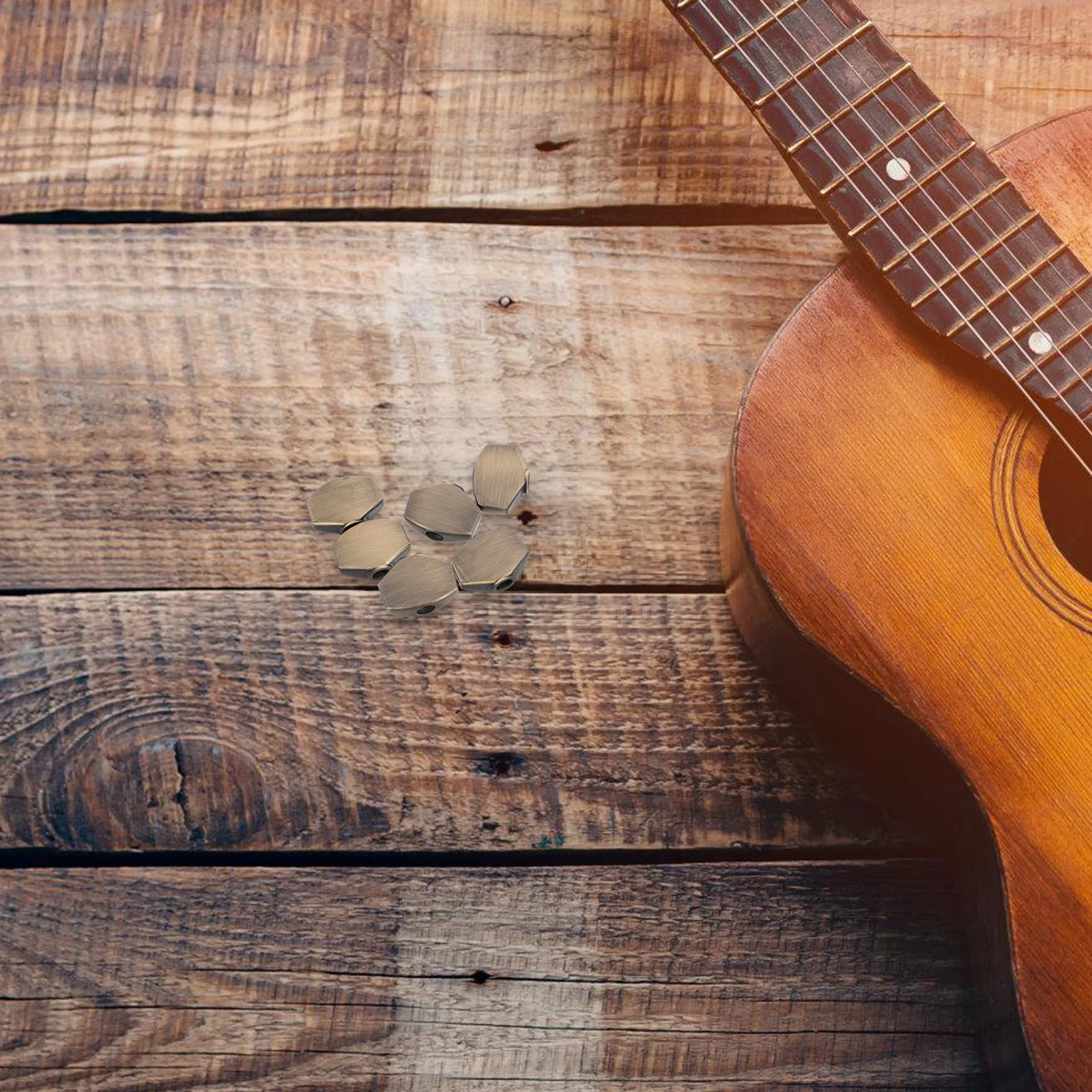 

6 Pcs Metal Electric Guitar Knobs Replacement Tuning Peg Buttons Unique Shape Guitar Parts Tuner Caps Handle