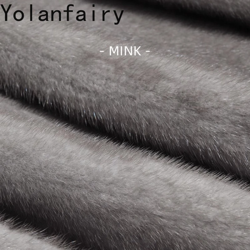 YOLANFAIRY High-end ธรรมชาติยาวเสื้อขนสัตว์ Man ฤดูหนาวหรูหราที่ถอดออกได้ Mink FUR Liner เสื้อสําหรับชายขนาดใหญ่ WARM FUR Parkas