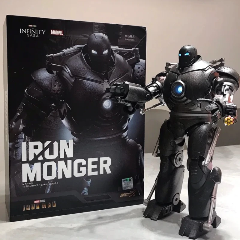 Original Iron Monger Anime Action Figure Iron Man 10th Anniversary Series  Movable Toys Collectible Dolls Model Ornament Gifts