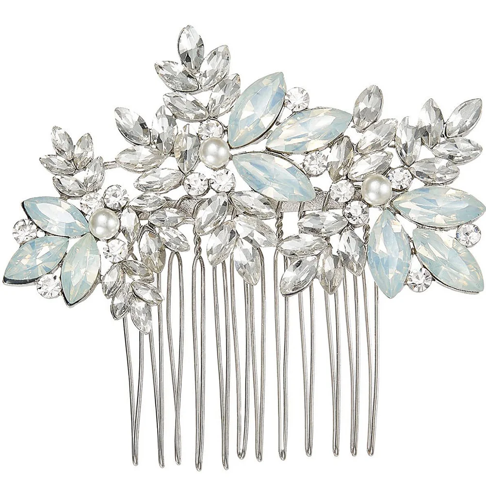 مشط شعر كريستالي من سبيكة إكسسوارات شعر الزفاف الأنيقة خفيفة الوزن ومريحة لحفلات الزفاف وحفلات العروس الخاصة