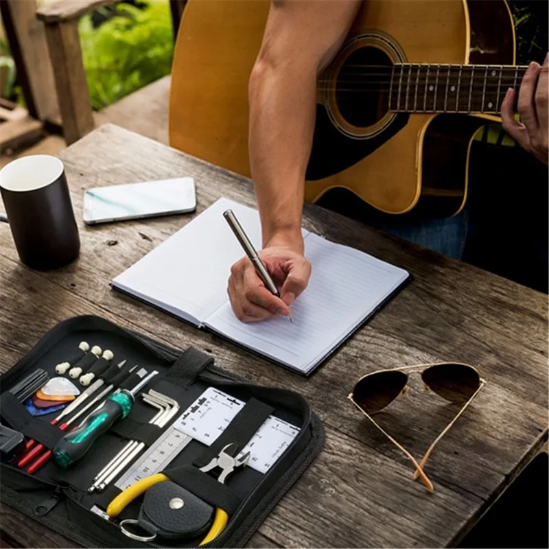 22pcs Guitar Repair Tool Set Multifunctional Guitar Tool Bag Guitars Parts Replacement Tools String Instrument Accessories Kit - view 6