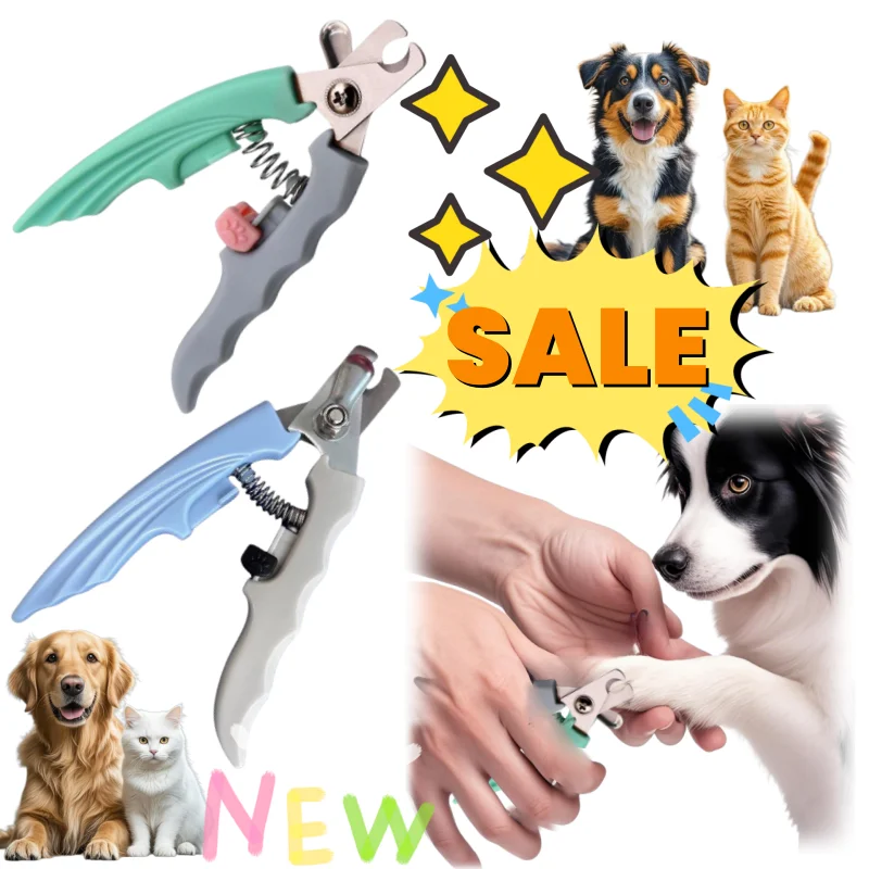 Pet Nail Clippers Dog Cat Nail Clippers Pet Paw Care Trimmers Safety Guard Labor-Saving Professional Nail Clippers Pet Beauty