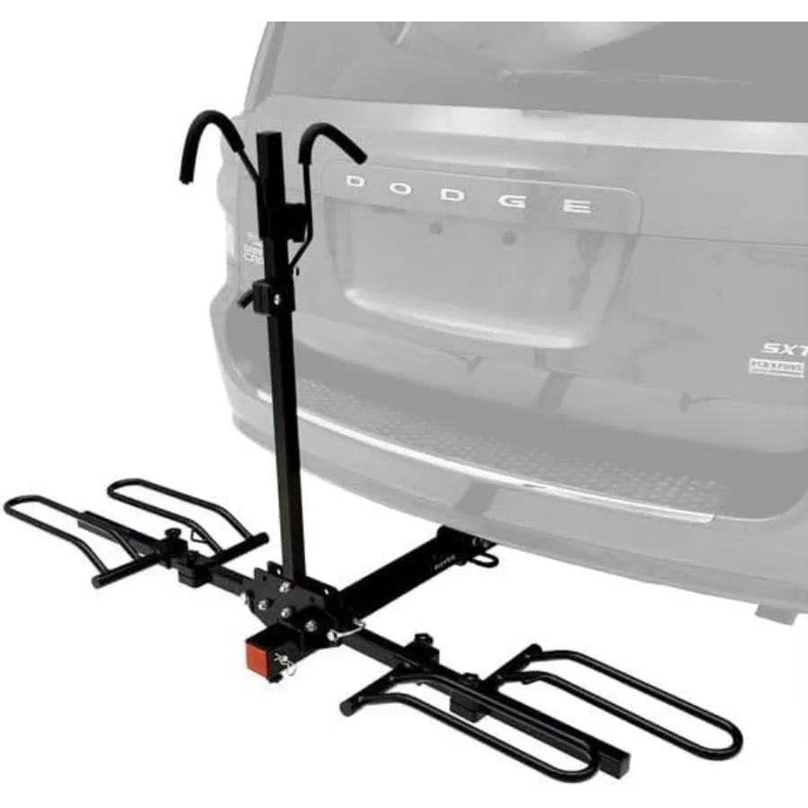 Portabicicletas estilo bandeja con enganche para un transporte seguro de dos bicicletas, duradero, fácil de instalar y ideal para aventuras al aire libre