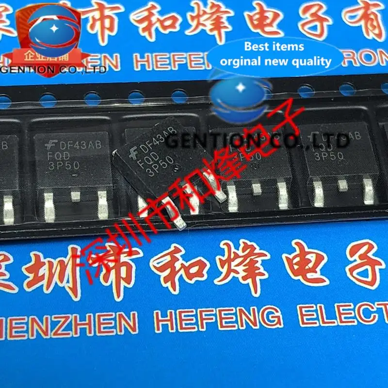 

10PCS FQD3P50 TO-252 -500V -2.1A in stock 100% new and original