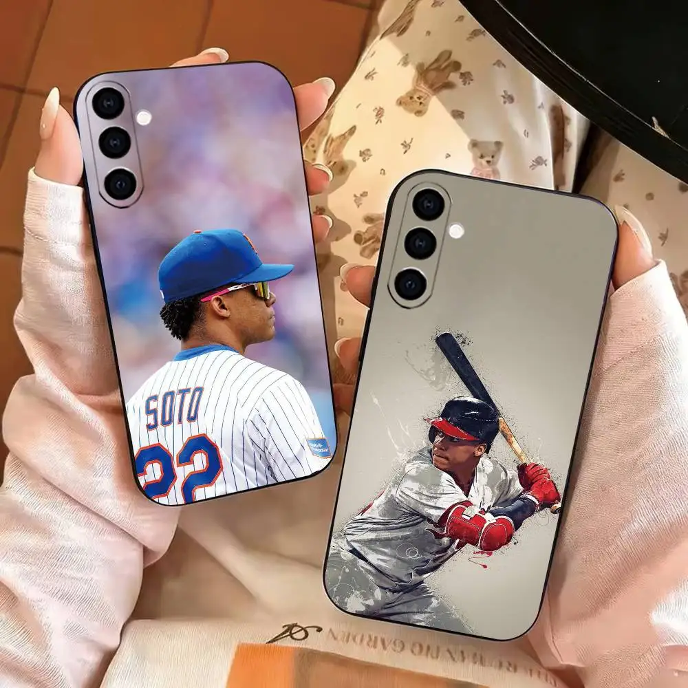 J-Juan NO.22 S-Soto Phone Case For Samsung Galaxy A73,A72,A71,A70,A53,A52,A51,Soft Silicone Black Cover