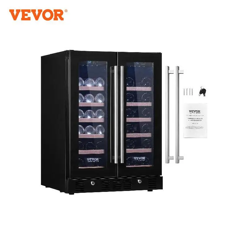 VEVOR Wine Cooler Beverage Cooler Capacity Under Counter Built-in or Freestanding Wine Refrigerator for Home Bar Drink Beer Soda