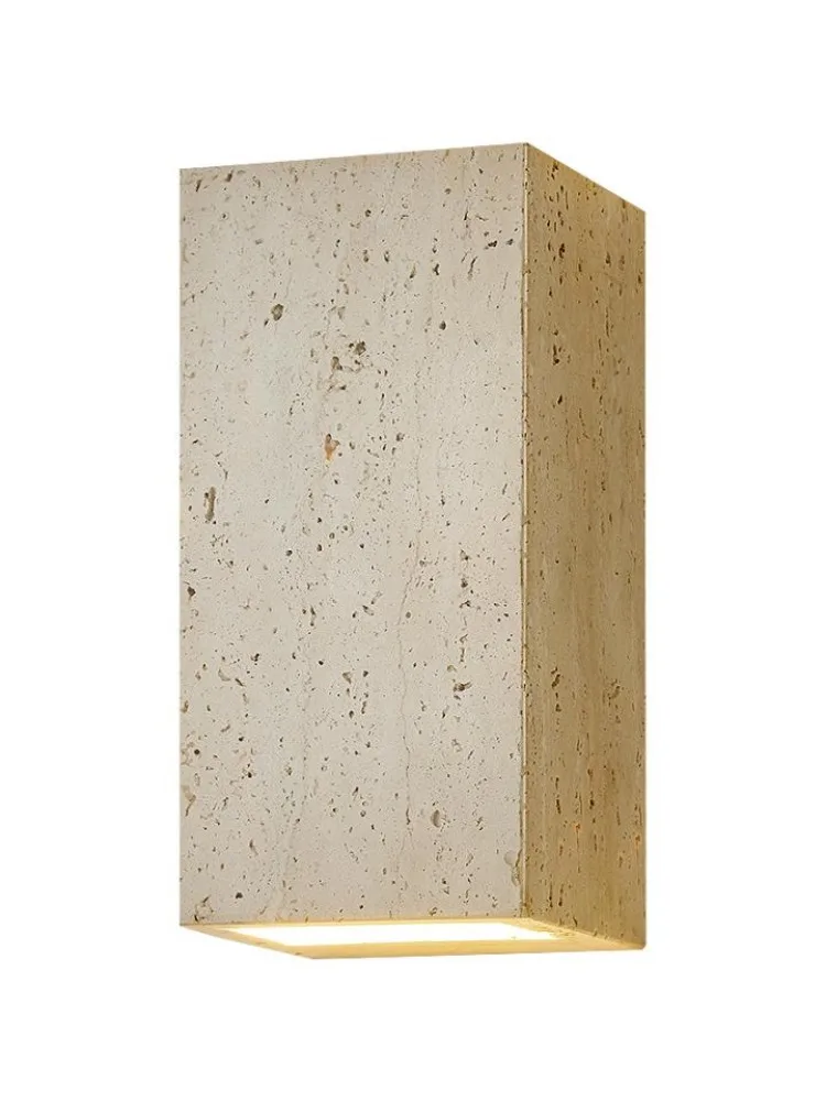 Imagem -06 - Cave Stone Lâmpada de Parede Óleo de Leite Wind Block Design Retro Luminárias Apto para Homestay Bedhead Hotel Corredor Natural Amarelo