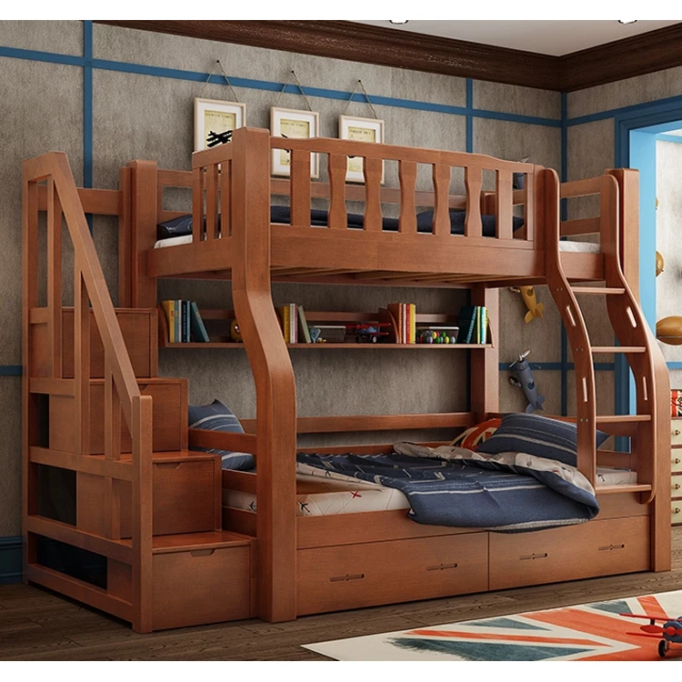 Lowest Price Kids Bedroom Furniture Solid Wood bunk bed Children Bunk Bed for Kids