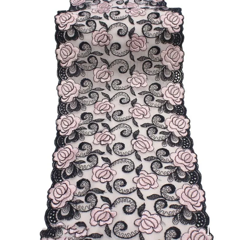 

40Yards Bilateral Lace Pink Sewing Ribbon Guipure Lace Trim Elastic Fabric Wedding Dress Garment Accessories DIY Crafts