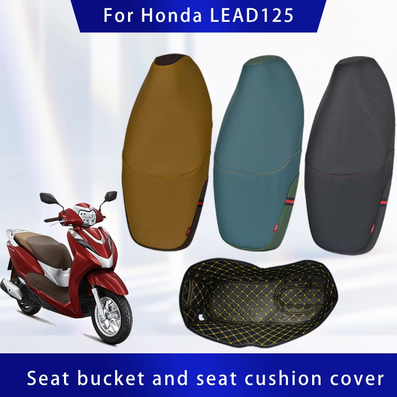 

Чехол на сиденье для Lead125, вкладыш для хранения нижнего белья, коврик для багажного ящика, коврик для сиденья, ведро для Honda Lead125, аксессуары для мотоциклов