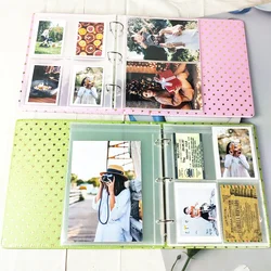 A5 Laser Star Cover Photo Album 3 Ring Photocard Binder Scrapbook Album 1/2/4 Grid Sleeves 10x15 15x21 3 inch Cards Protectors