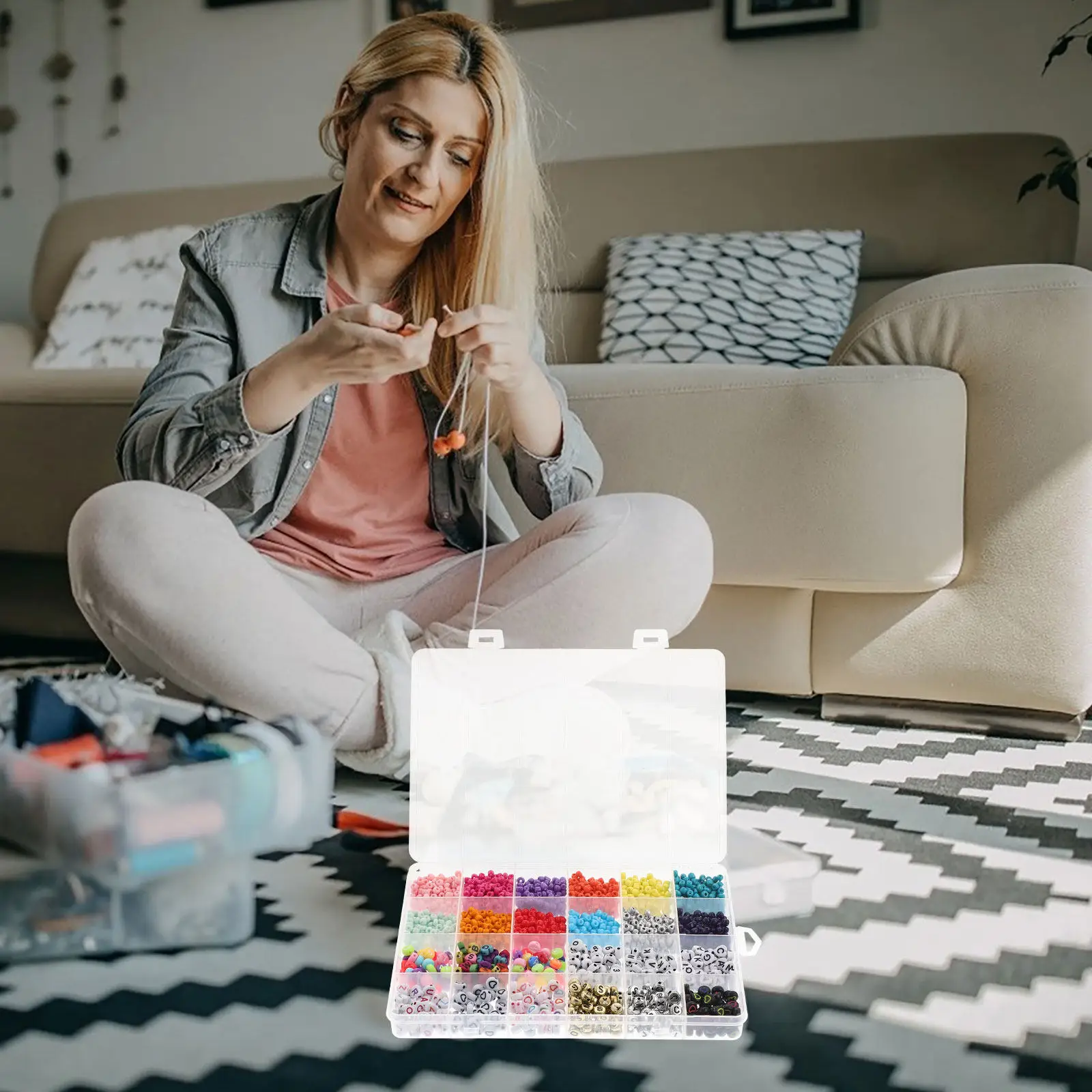 

1 Box High Gloss Real Color Baked Enamel Alphabet Beads Perfect for DIY Jewelry Making Bracelet Crafting Necklace Design Beading