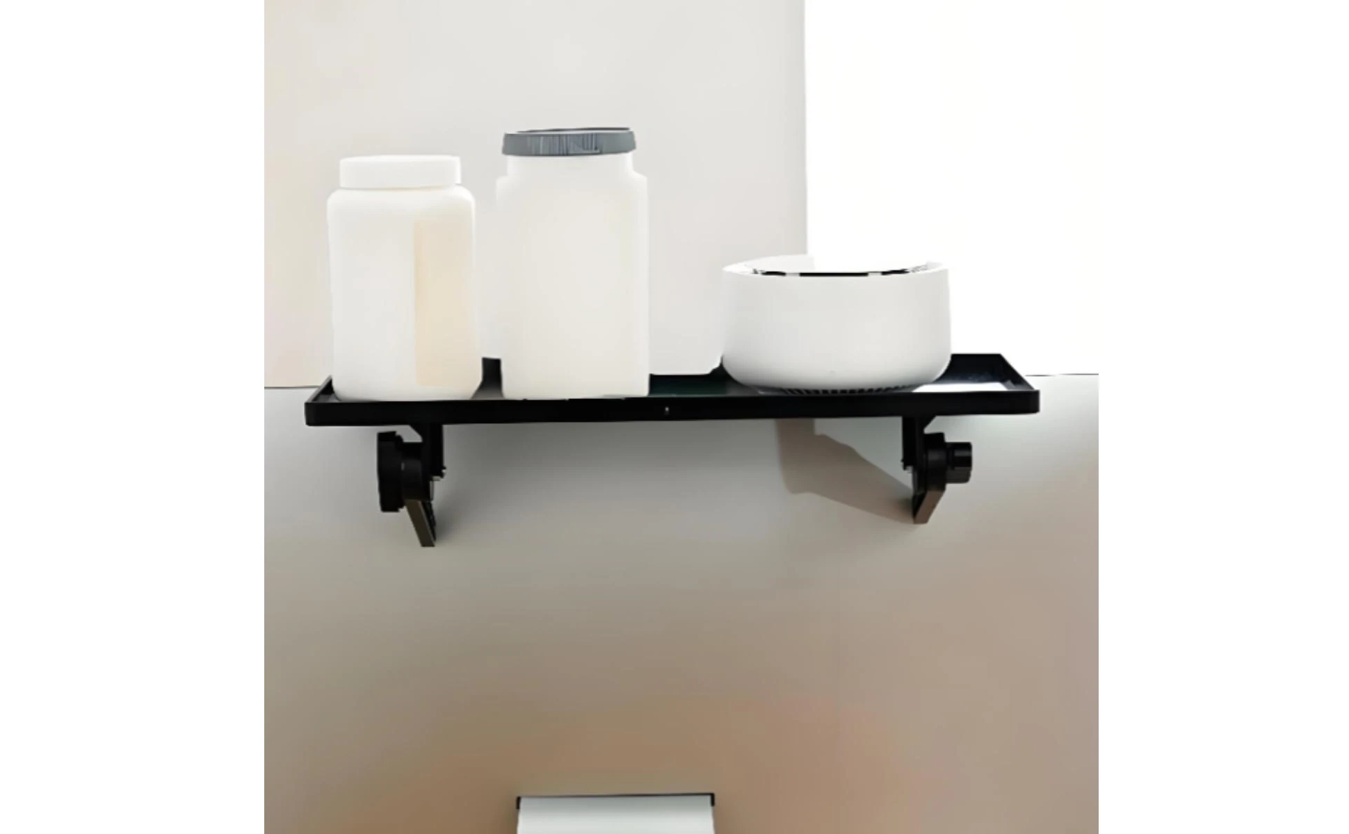 Monitor Top Shelf Raised Edges Screen Top Tray Computer Monitor Shelf Even Surface Desktop Organizer Stand Black
