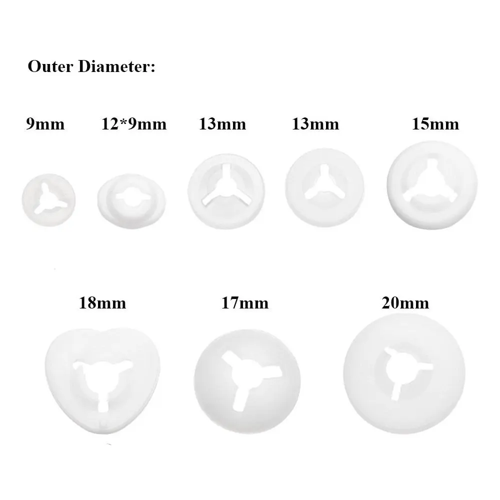 100 шт. Круглые прокладки, шайбы для пластиковых безопасных глаз, задняя часть носа для вязаная, с медведем, кукла, животные, игрушки, «сделай сам», детские игрушки