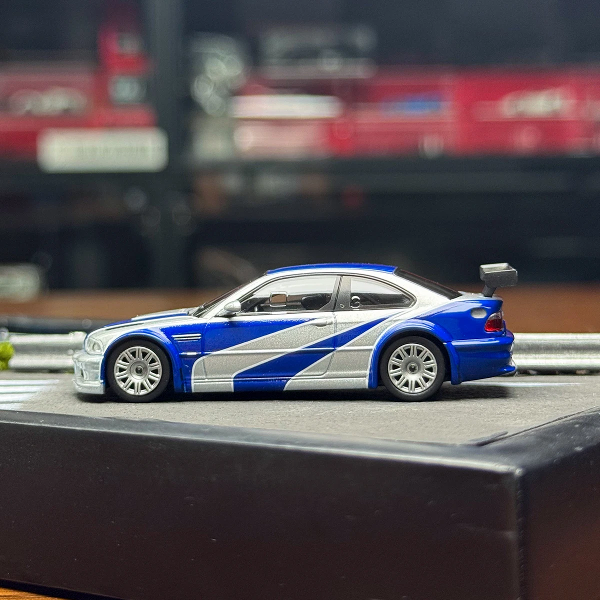 AR box 1:64 E46 M3 GTR Need for Speed Assembly Edition diecast نموذج السيارات