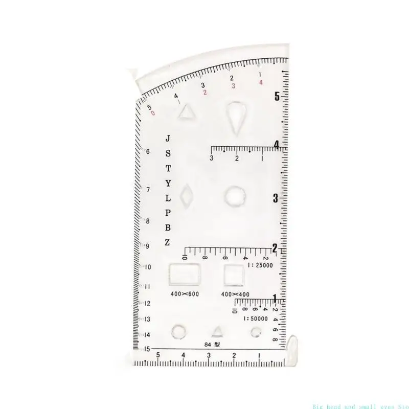 581C Coordinate Scale Protractors Geometry Drawing Template Measuring Tool Map Scale
