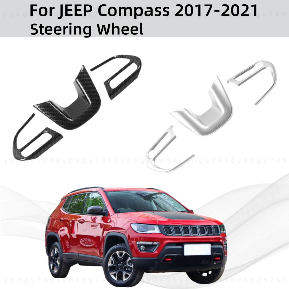 

Car Upgrade Styling ABS Plastic Steering Wheel For JEEP Compass 2017 2018 2019 2020 2021 Modification Decoration Accessories