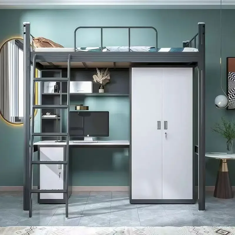 Disassemble apartment bed Go to bed Under table Combination bed School college student dormitory Elevated wrought iron