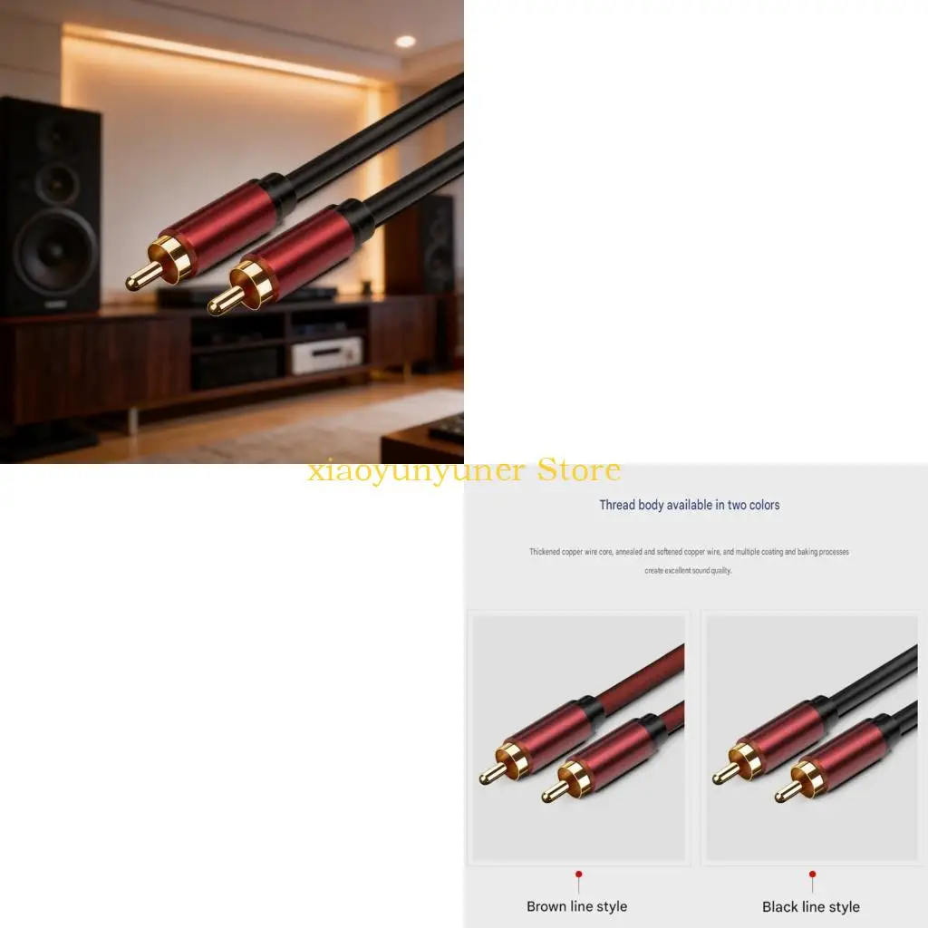 P9JB Media Player Cable with Gold Metal Ends and PVC Cover for Home