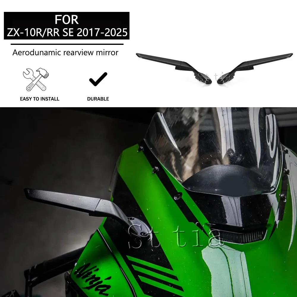 

Motorcycle Adjustable Aluminum Rearview Mirrors Wind Wing Mirror For KAWASAKI Ninja ZX10R ZX-10R SE ZX10RR ZX-10RR ZX 10 R RR
