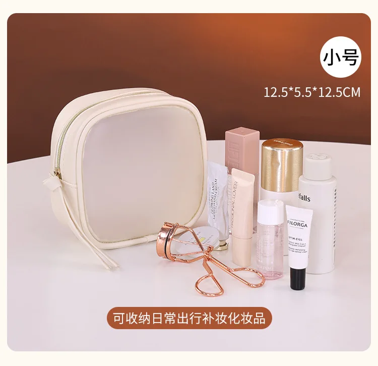 Halbtransparentes Luxus-Kosmetiktaschen-Set, 3-teilig, Große Reise-Kosmetikorganizer-Taschen, Tragbare Toilettenartikel-Aufbewahrung für Frauen – Detail 8