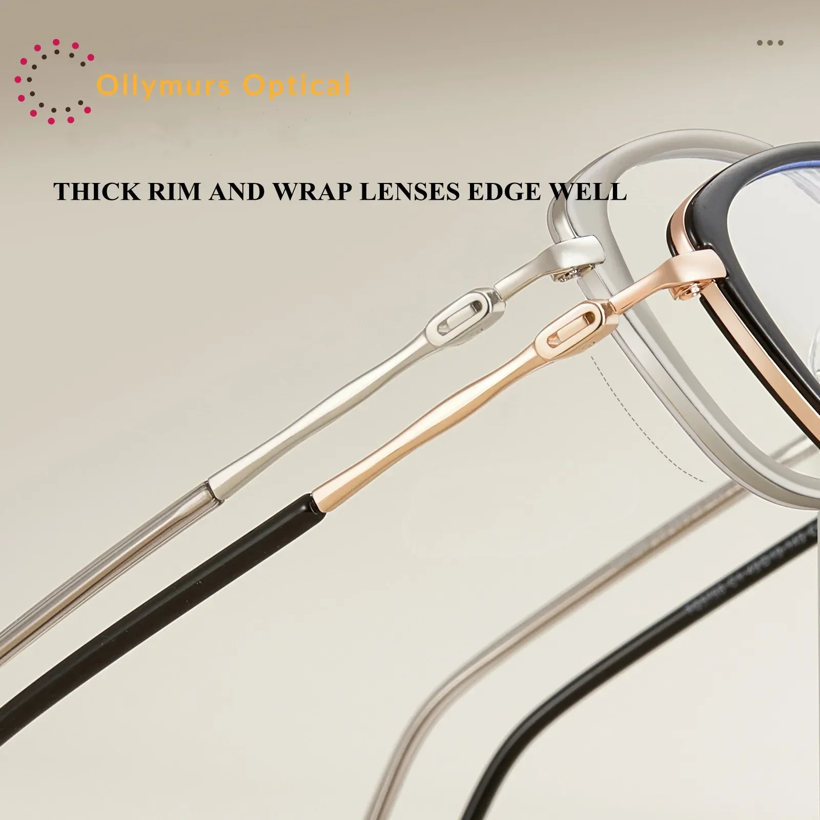 

OllymursClear Lenses Transition Multifocal Progressive Prescription Glasses Slim Fresh Style Women Myopia Recipe Eyeglasses