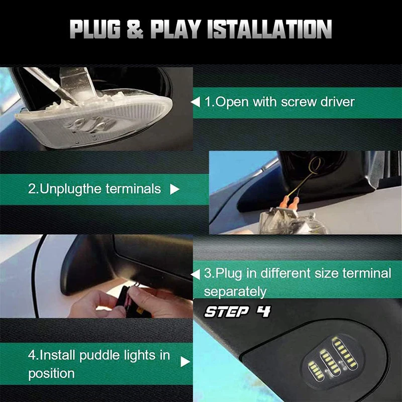 2 قطعة ل دودج رام 1500 2500 3500 2010-2021 LED أضواء تحت المرآة البركة ترحيب مصابيح رام 4500 5500 2011-2018 اكسسوارات السيارات