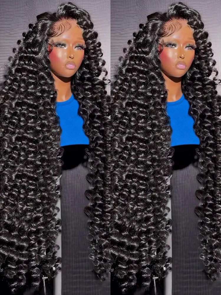 

CEXXY 30 40Inch 13x6 HD Lace Frontal Wig Human Hair 250% Density Loose Wave Wig 13x4 Curly Wigs Water Deep Wave Lace Front Wigs