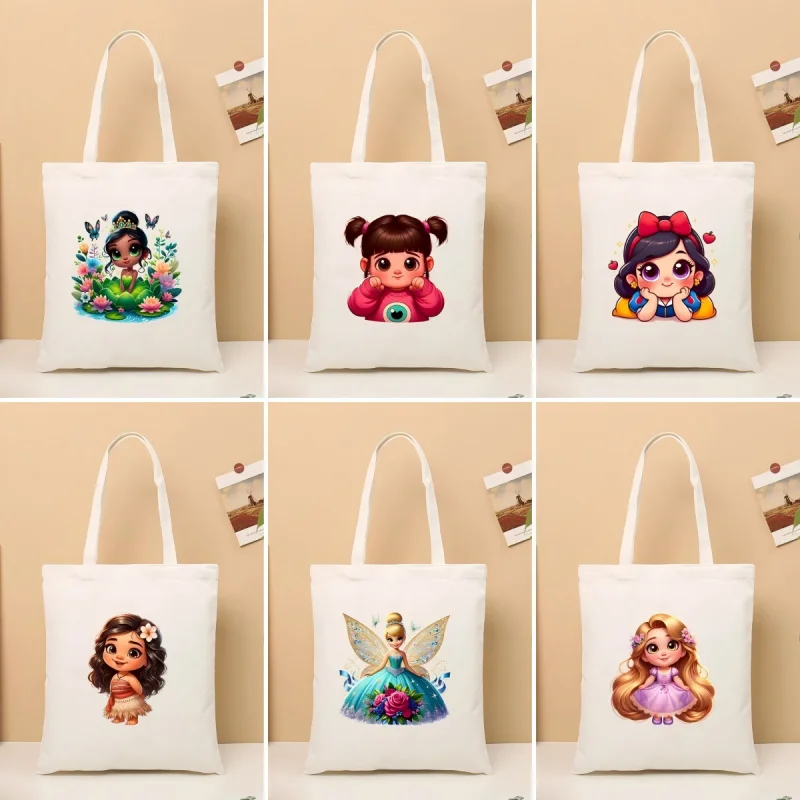 

Princess Moana Print Shoulder Bag Shopping Bag Graphic Tote Handbags Harajuku Women Eco Large-capacity Shopper Bag