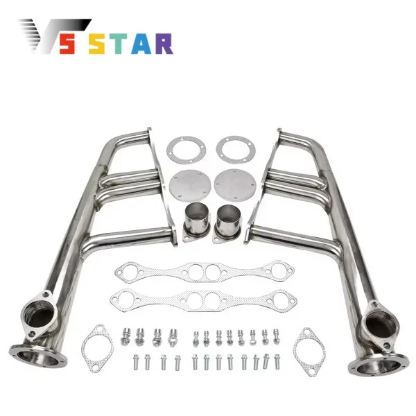 Collettori di scarico per motori Chevy Lake Style V-8 a blocchi piccoli con modello di scarico standard SBC 265-400 Sliver EH-28123