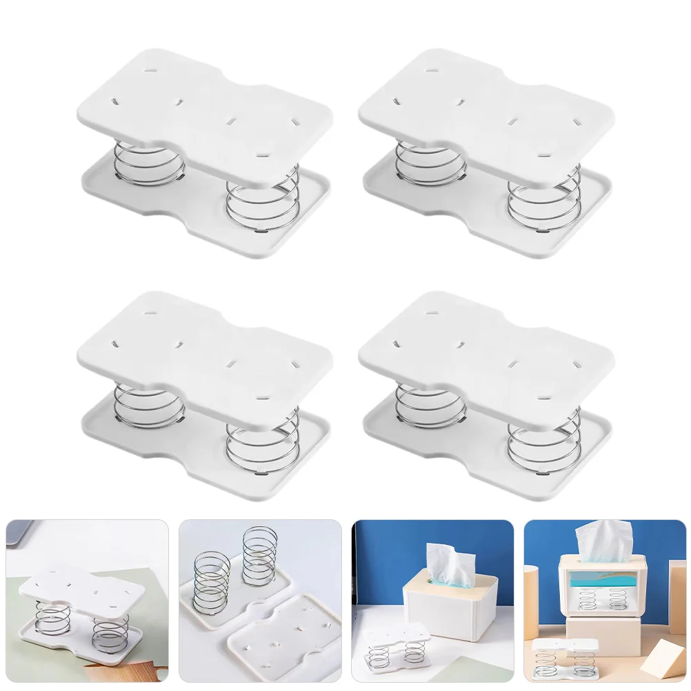 

4Pcs Tissue Box Spring Bracket Built-in Spring Support for Home Kitchen Bathroom Tissue Holder Convenient Usage