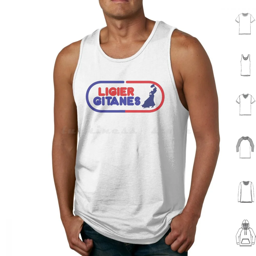 Camisetas sin mangas con logotipo de Ligier Gitanes, chaleco sin mangas Gypsies Ligier Blonde Flemish France Cosworth Motorsport Motor World Cars