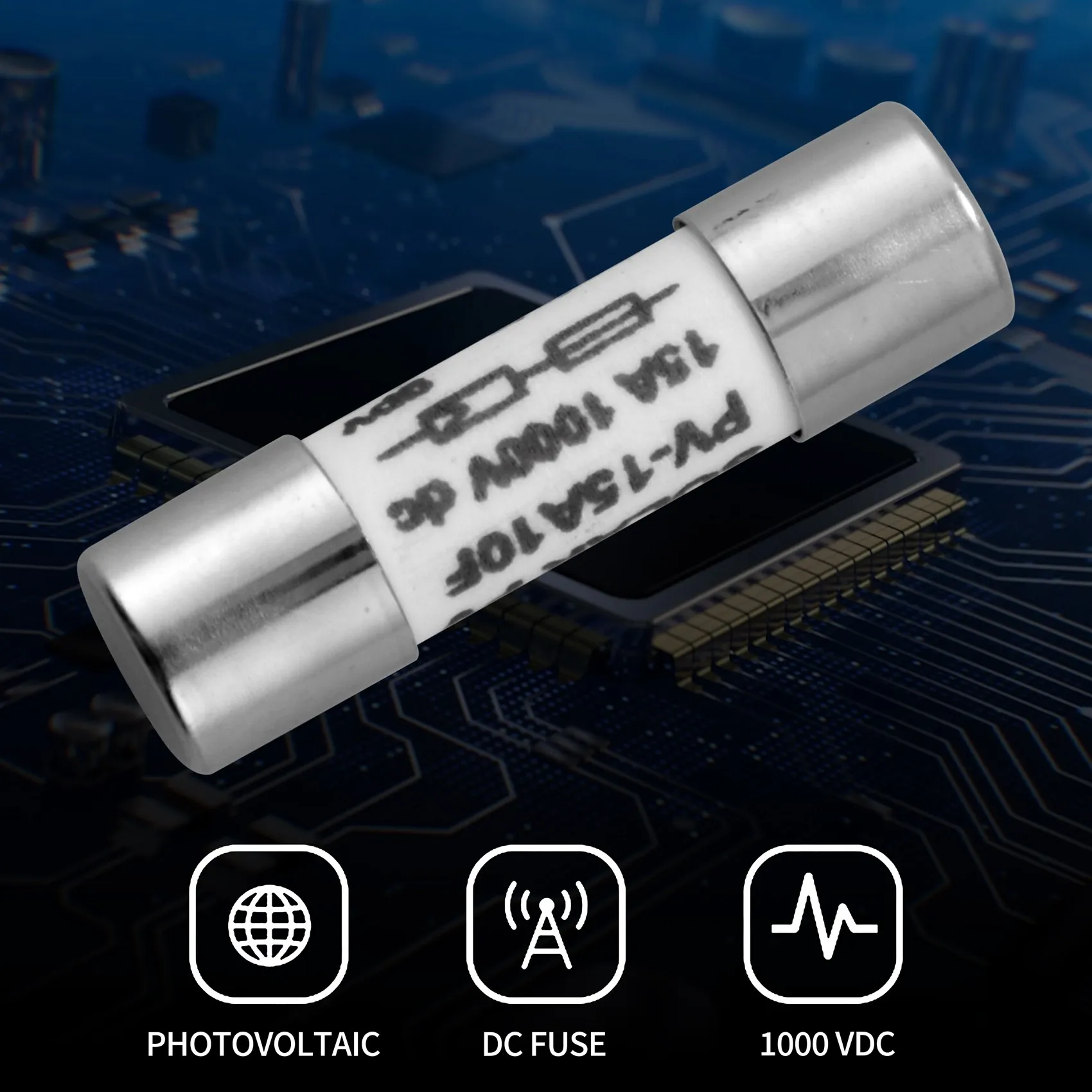 

Новый 10 шт. 1000 В постоянного тока предохранитель солнечный фотоэлектрический взрывозащищенный предохранитель серебристый-15 А