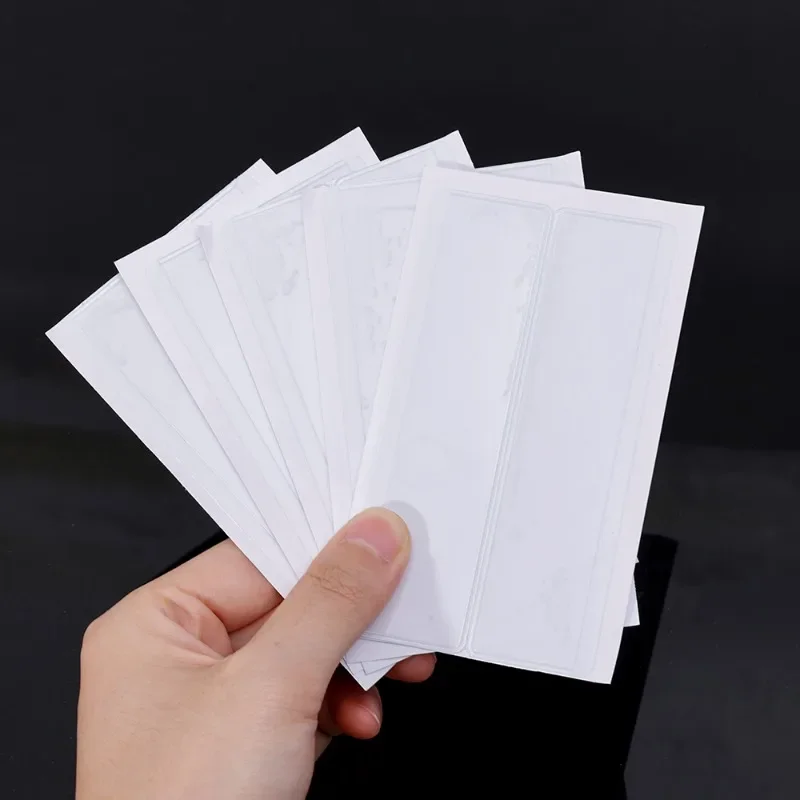 4/100x Clear Adhesive Shelf Tag Pockets Label Holders for DIY Organizing Classify Items Stationery Office Supplies Home Storage